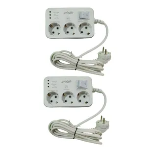 محافظ ولتاژ فروزش مدل سه خانه ارت دار کد FR300 بسته 2عددی
