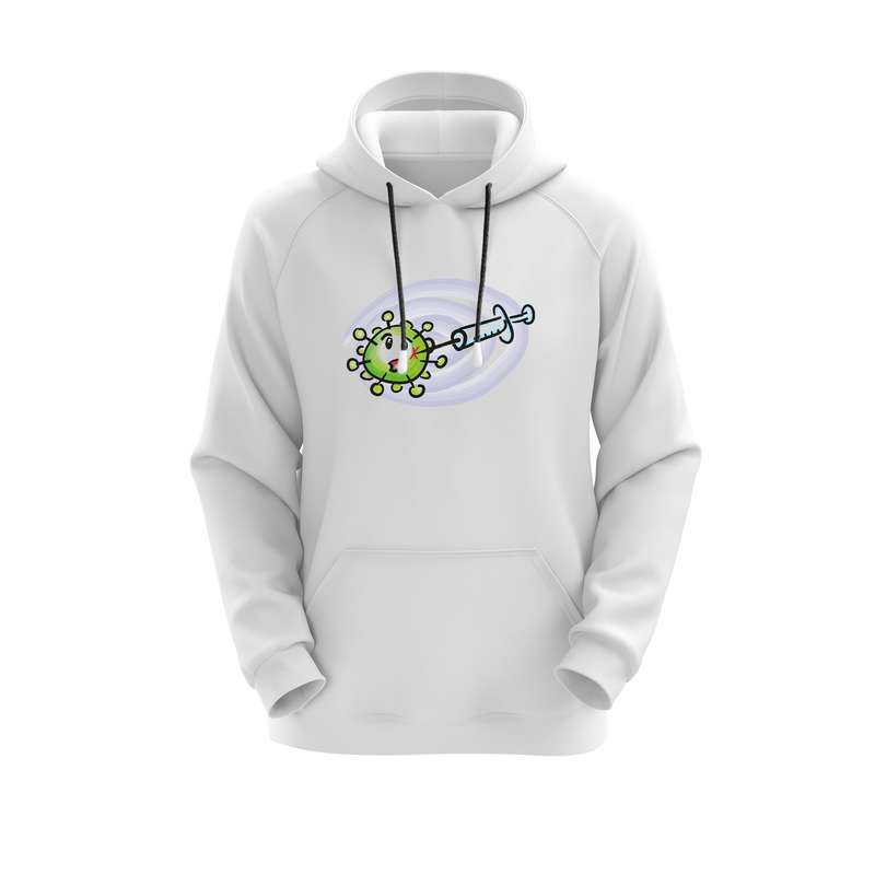 هودی زنانه مدل ویروس کد E63 سفید