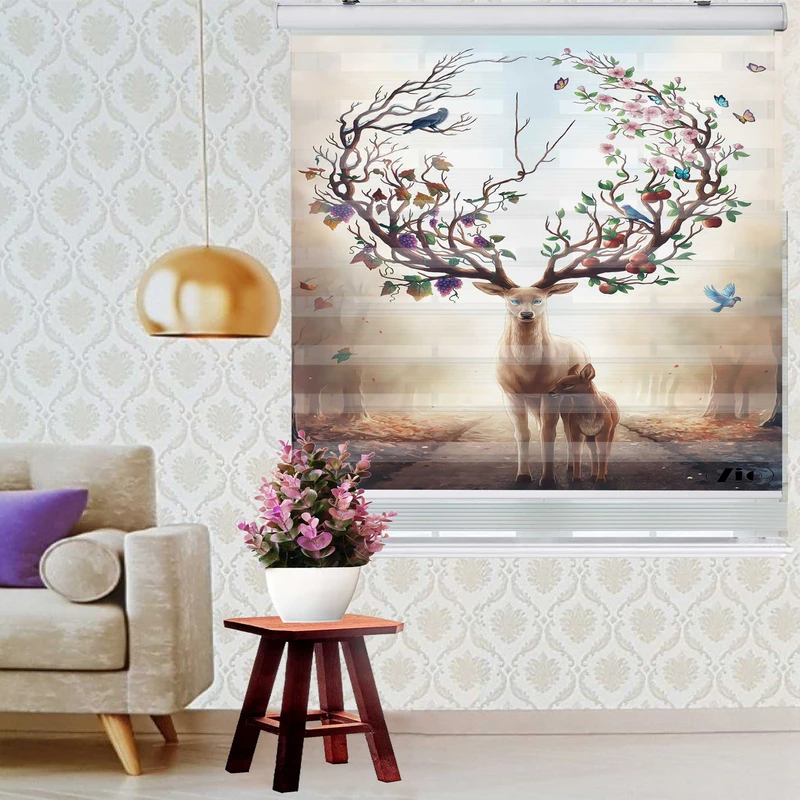 پرده زبرا زیو کد 3D1076 سایز 150x200 سانتی متر