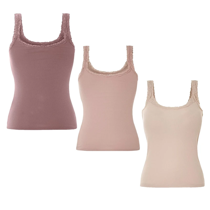 تاپ زنانه اسمارا مدل کبریتی یقه گیپوری کد 27877543 بسته 3 عددی