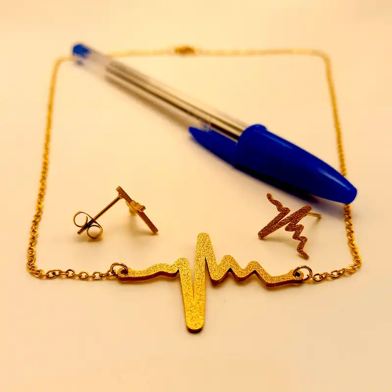 نیم ست زنانه طرح ضربان مدل NSZ113