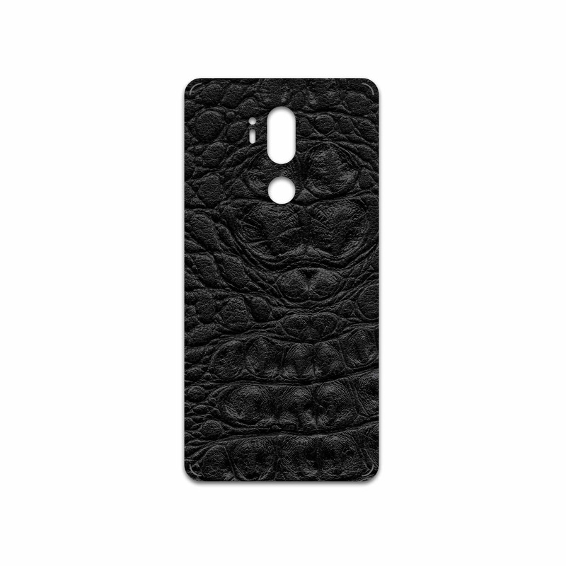 برچسب پوششی ماهوت مدل Black-Crocodile-Leather مناسب برای گوشی موبایل ال جی G7 PLUS THINQ