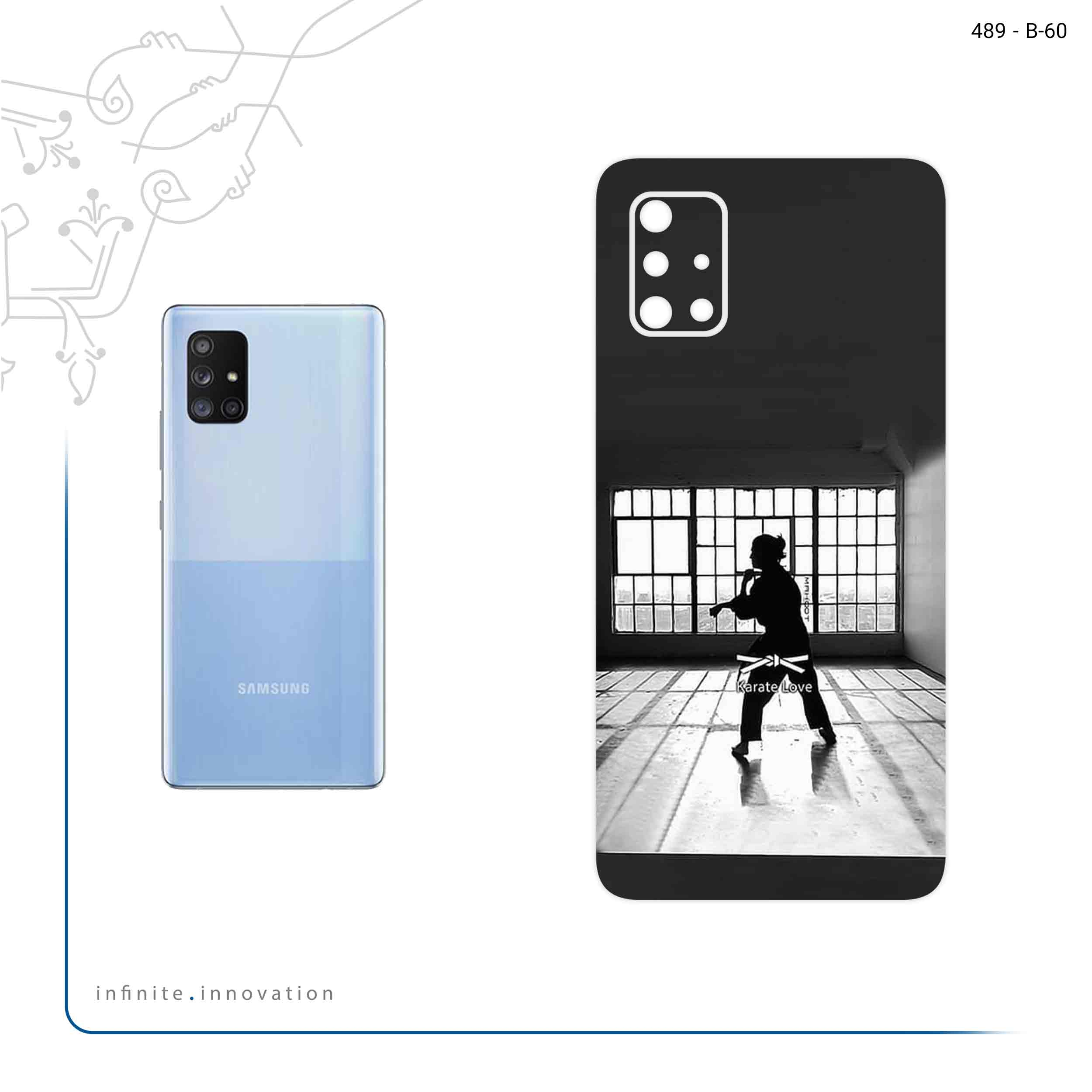 برچسب پوششی ماهوت مدل Karate مناسب برای گوشی موبایل سامسونگ Galaxy A71 5G