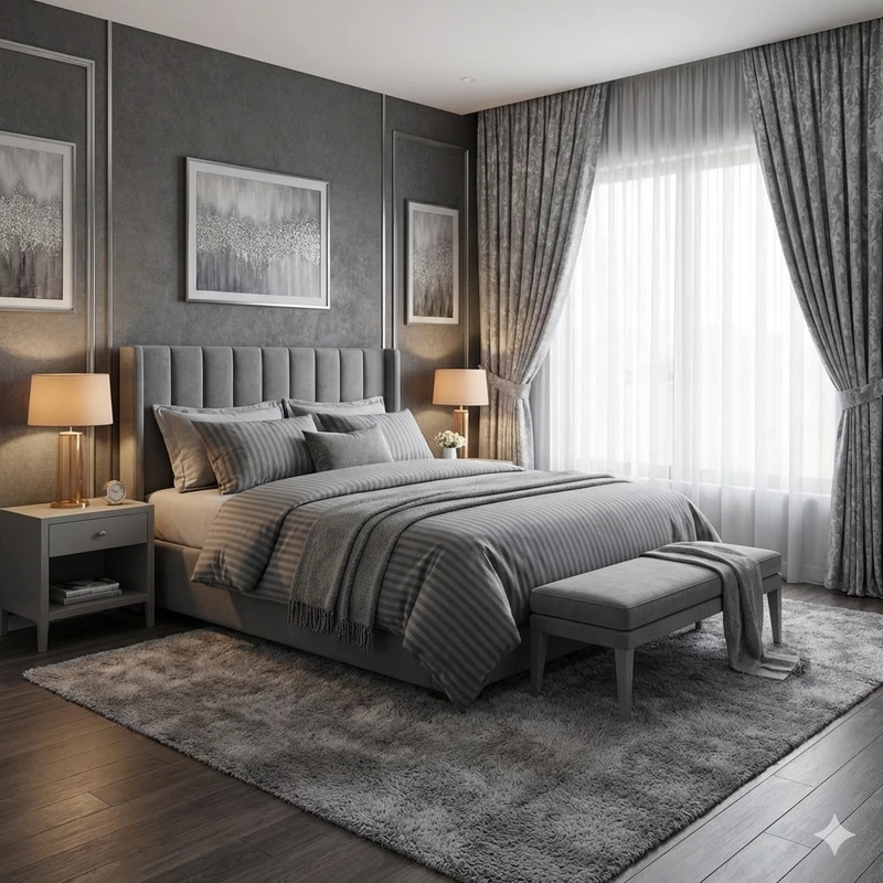 تخت خواب چوبی دونفره مدل دیبا 4414 سایز 200×160 سانتی متر