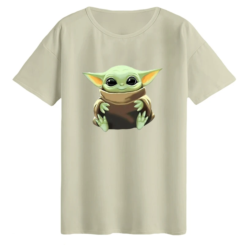 تی‌شرت لانگ آستین کوتاه زنانه مدل بیبی یودا کد۱۵