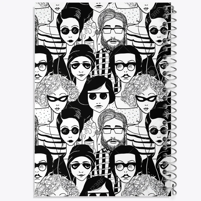 دفتر مشق 100 برگ خندالو طرح پرتره های مختلف کد N3204