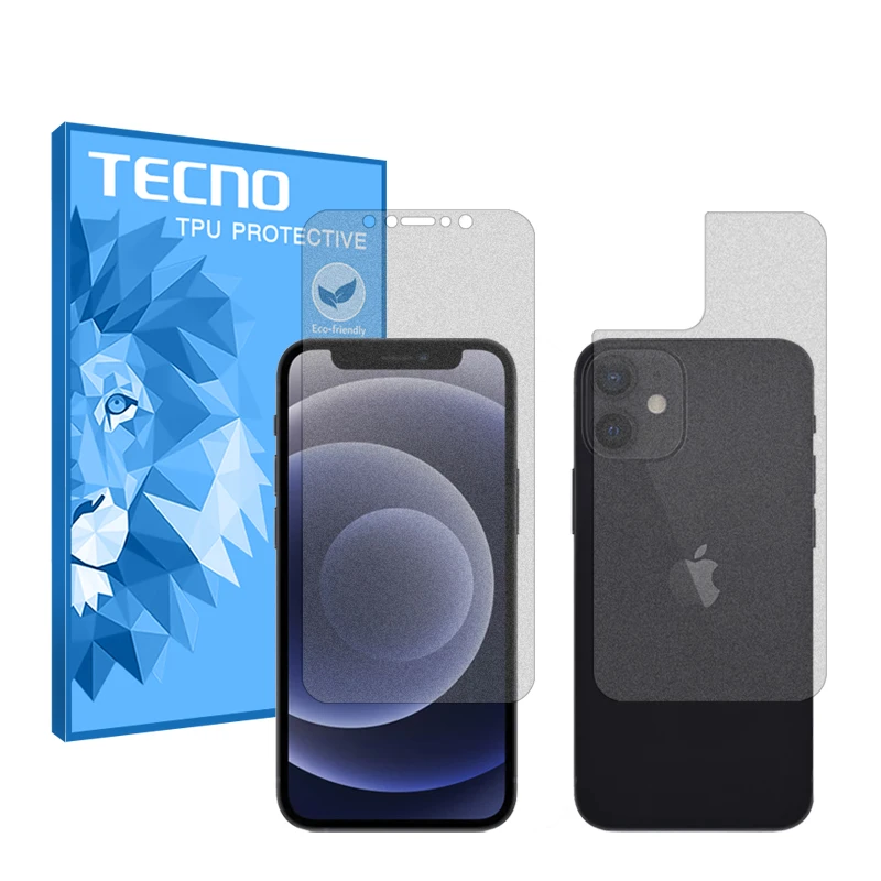 محافظ صفحه نمایش مات تکنو مدل HyMTT مناسب برای گوشی موبایل اپل iPhone 12 mini به همراه محافظ پشت گوشی