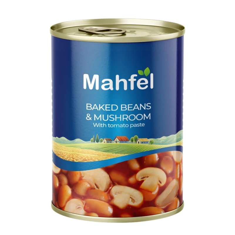 کنسرو لوبیا چیتی با قارچ محفل - 380 گرم