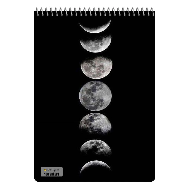 دفتر شطرنجی 100 برگ کارنیکا طرح ماه Moon کد 72920
