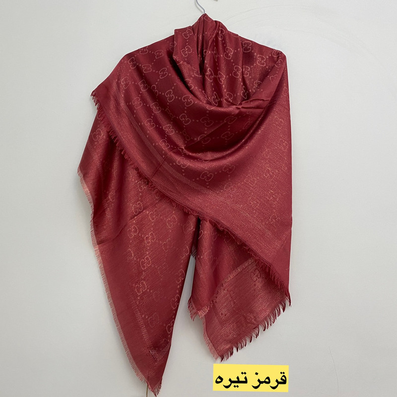 روسری زنانه مدل نخی ژاکارد لمه دار وارداتی اعلاء