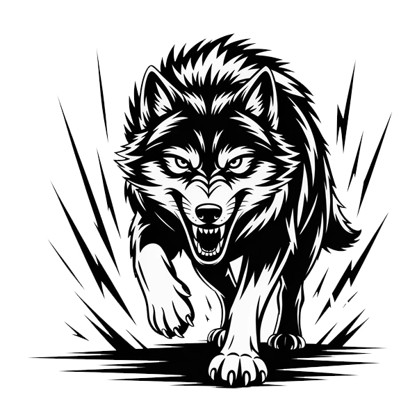   استیکر پارچه و لباس پاد آفرین طرح گرگ کد 2098