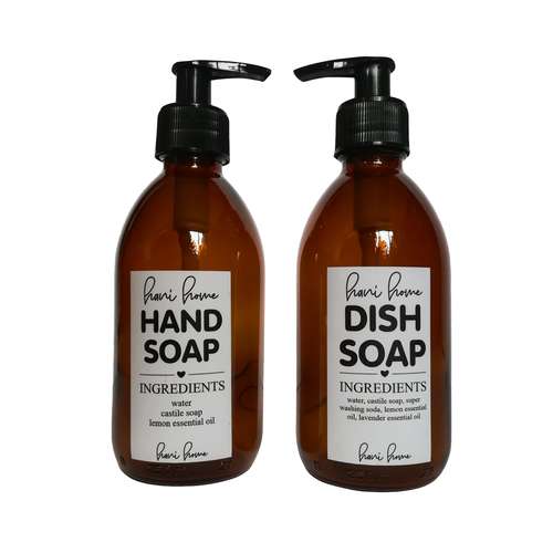 مخزن مایع دستشویی و ظرفشویی مدل clean مجموعه 2 عددی