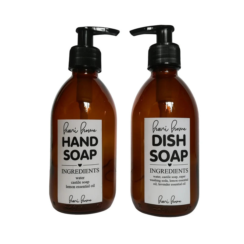 مخزن مایع دستشویی و ظرفشویی مدل clean مجموعه 2 عددی