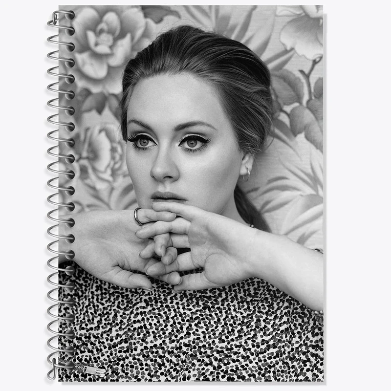 دفتر زبان 50 برگ خندالو مدل سه خط طرح ادل Adele کد 19000