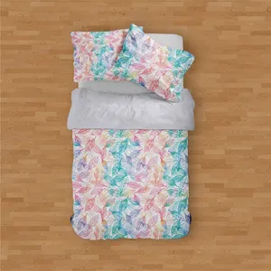 سرویس روتختی مدوپد طرح برگارنگ مدل PAT00230 یک نفره 4 تکه