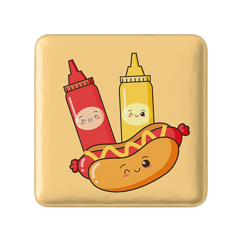 مگنت خندالو طرح فست فود (Fast Food) مدل مربعی کد 36567