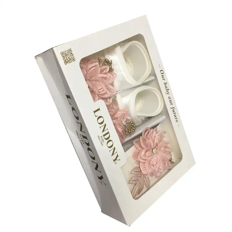 پاپوش نوزادی لاندنی مدل S600 به همراه هدبند