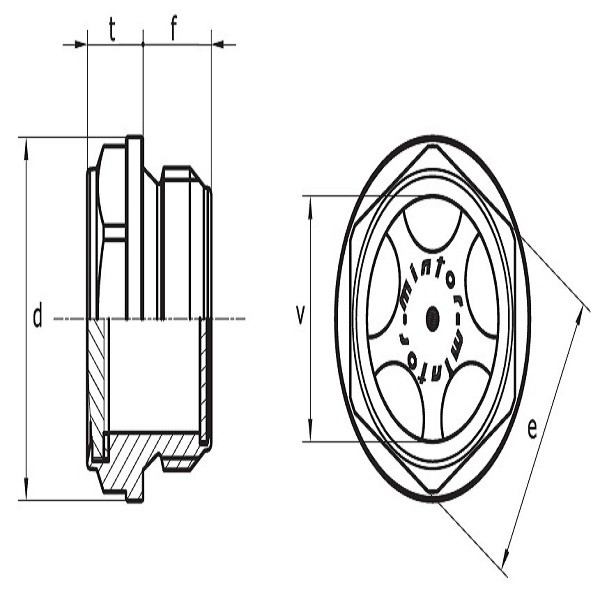 چشمی روغن لبه دار مینتور مدل 1GL/F30A
