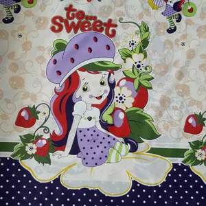 پارچه ملحفه عرض 2 متر مدل توت فرنگی 11171 رنگ سرمه‌ای