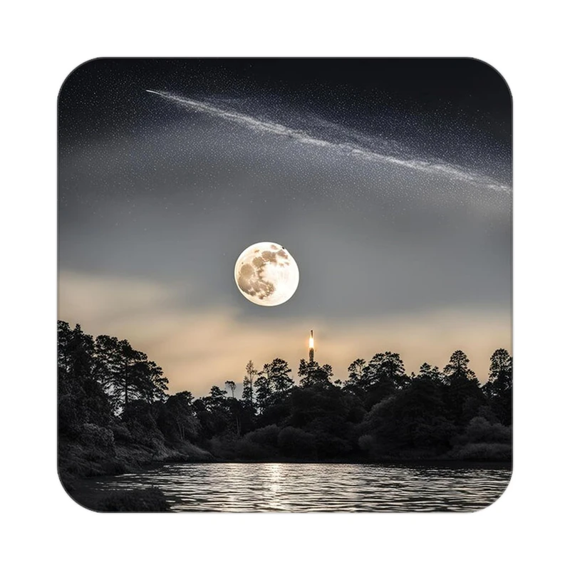 زیر لیوانی کاکتی طرح ماه و ستاره مدل mp53254