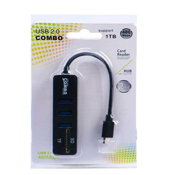 هاب 3 پورت USB-C کمبو مدل 2in1