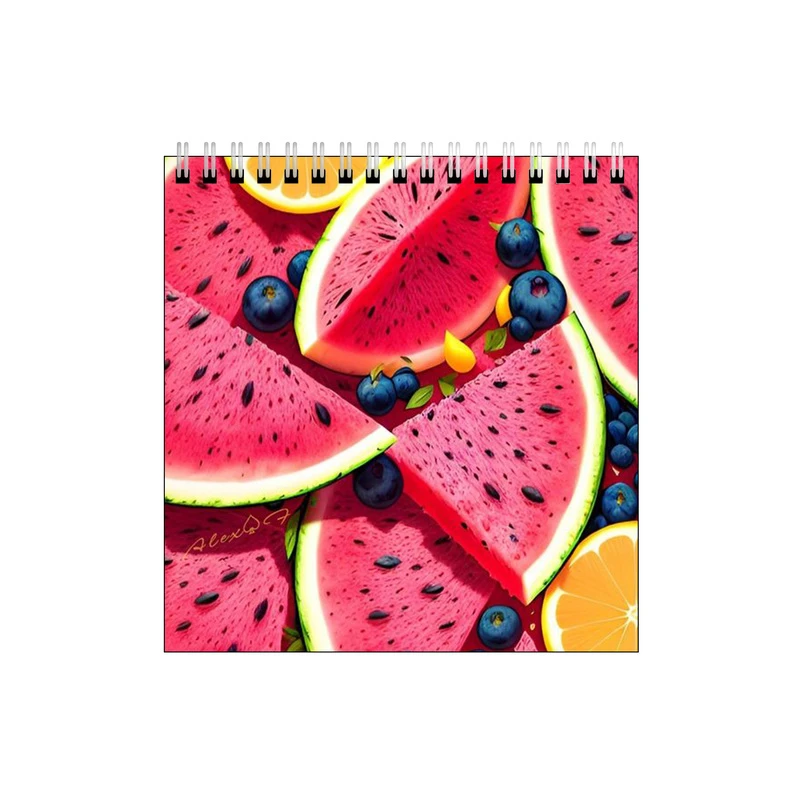 دفتر طراحی طرح پترن پرتقال و هندوانه کد 3981423