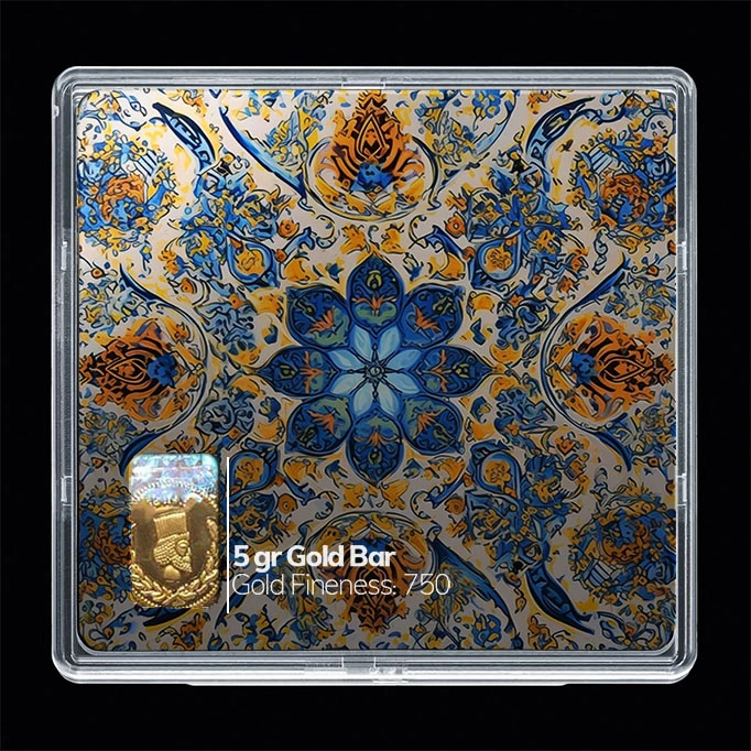 سکه گرمی طلا 18 عیار مدوپد مدل کاشی کد SG10754 