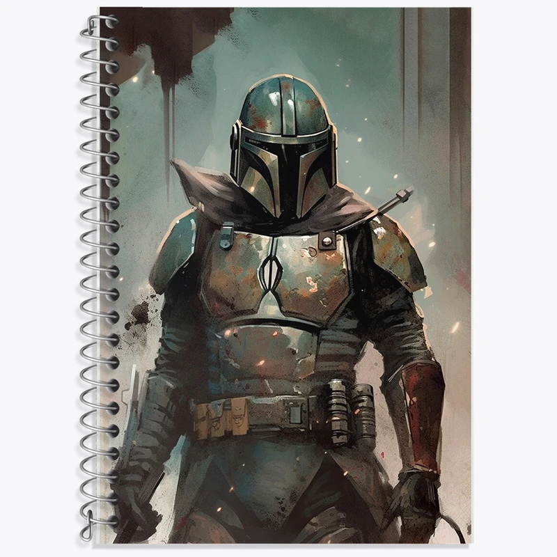 دفتر زبان 50 برگ خندالو مدل دو خط طرح جنگ ستارگان (Star Wars) کد F1777