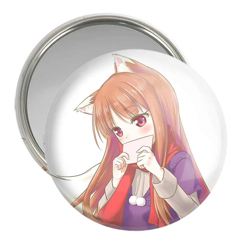 آینه جیبی خندالو مدل هولو انیمه ادویه و گرگ کد 36126