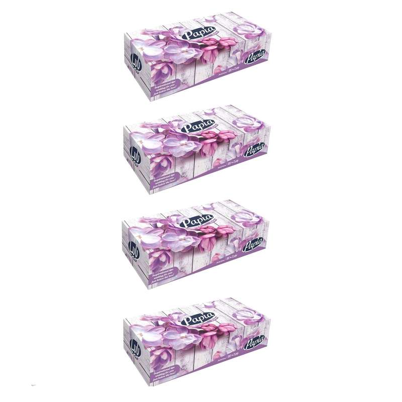 دستمال کاغذی 100 برگ پاپیا مدل شکوفه گیلاس مجموعه 4 عددی