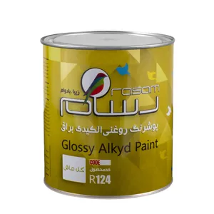 پوشرنگ روغنی آلکیدی گل ماشی رسام کد R124 حجم 3.78 لیتر