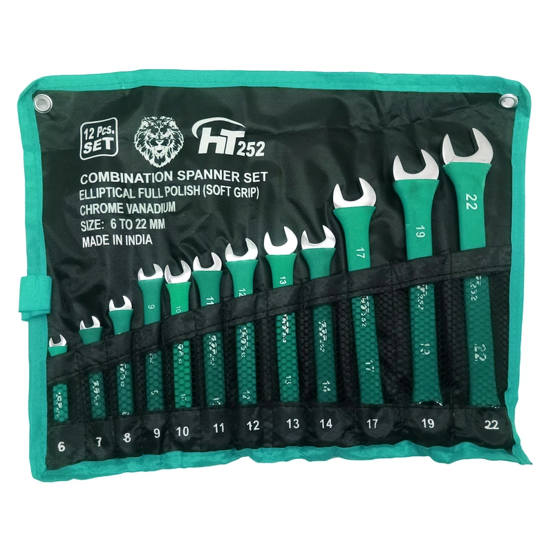 آچار یکسر تخت و یکسر رینگی اچ تی مدل 567 مجموعه 12 عددی