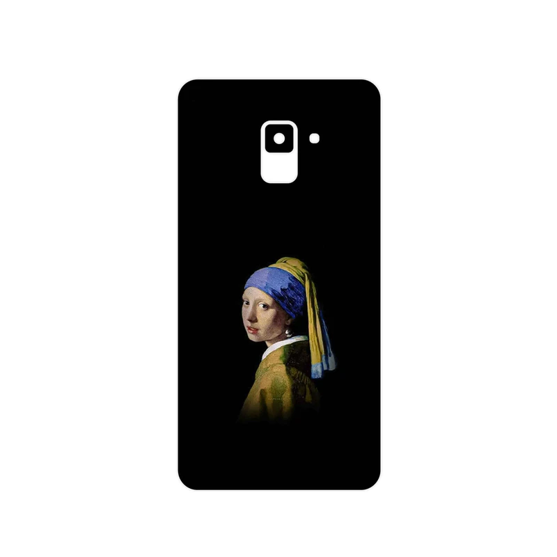 برچسب پوششی ماهوت مدل Girl with a Pearl Earring of Vermeer مناسب برای گوشی موبایل سامسونگ Galaxy A8 Plus 2018