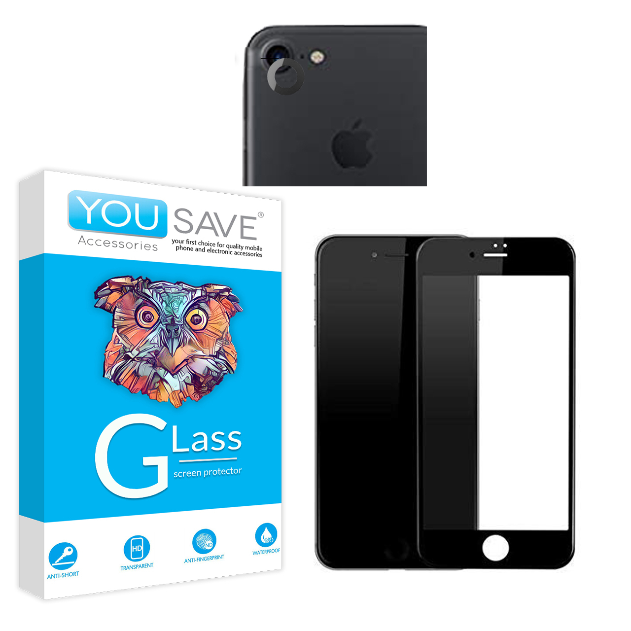 محافظ صفحه نمایش یو سیو مدل KAHRIZ HEALTH مناسب برای گوشی موبایل اپل IPHONE 8 به همراه محافظ لنز دوربین