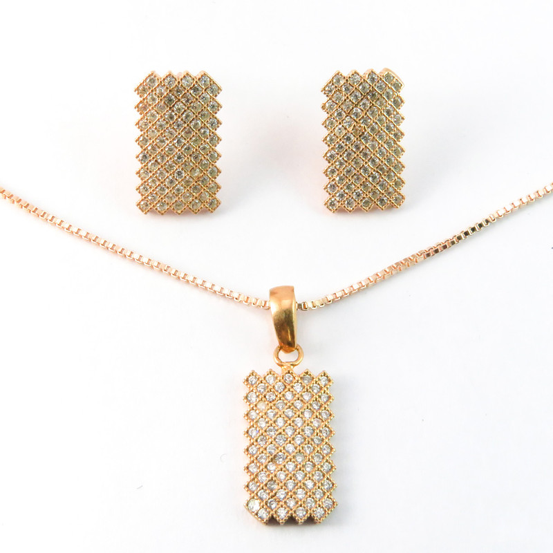 نیم ست نقره زنانه کد AV053-1