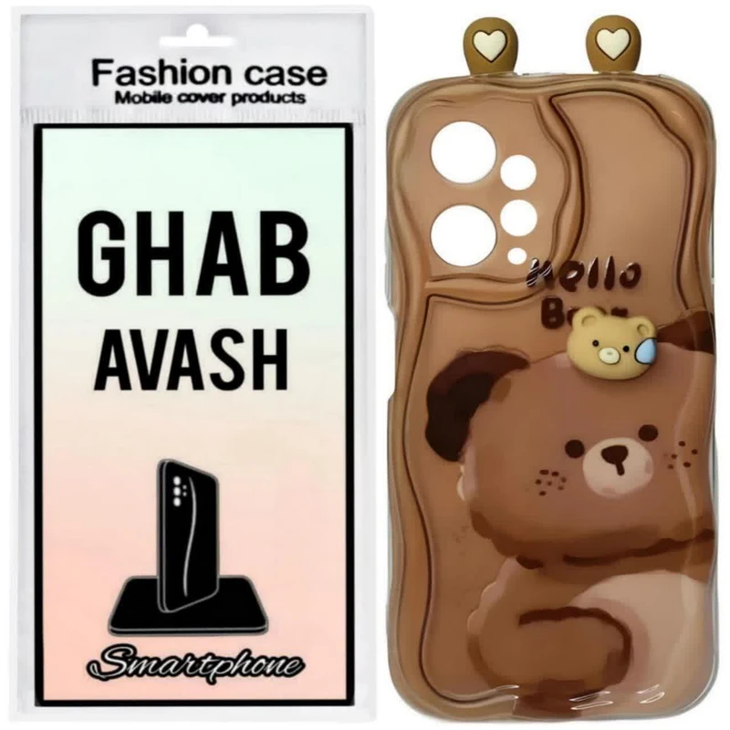 کاور قاب آوش طرح عروسکی گوشدار مدل 01A مناسب برای گوشی موبایل شیائومی REDMI NOTE12 4G