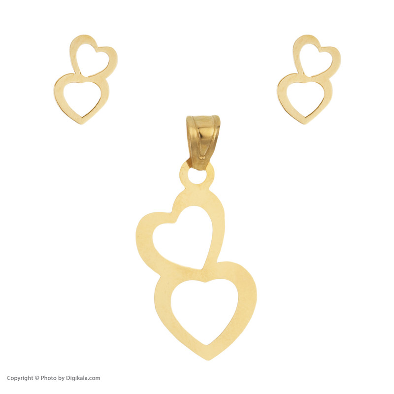 نیم ست طلا 18 عیار زنانه مایا ماهک مدل MS0468 نیم ست طلا 18 عیار زنانه مایا ماهک مدل MS0468