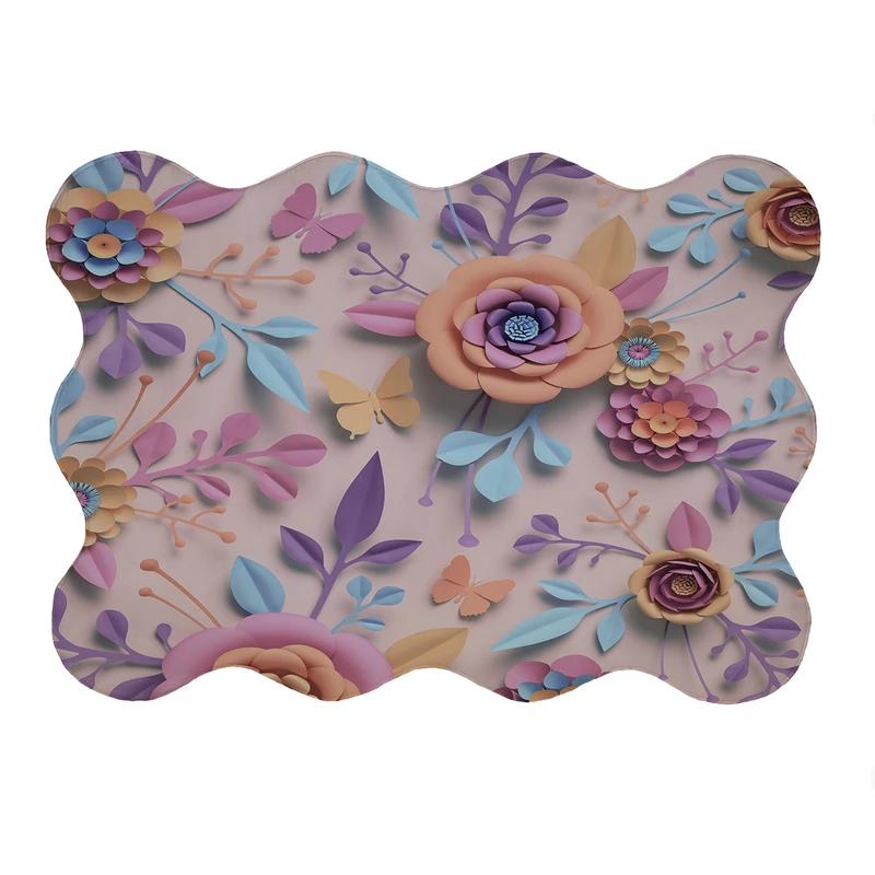 پادری مدل دالبر طرح گل کد 5899 سایز 80x110 سانتی متر 