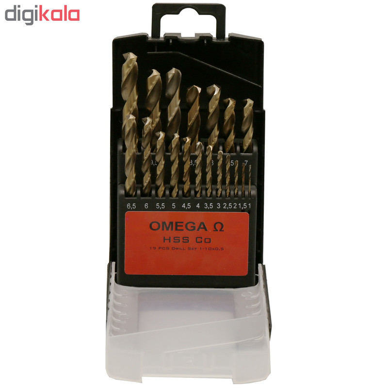 مجموعه 19 عددی مته کبالت امگا مدل EV-8848