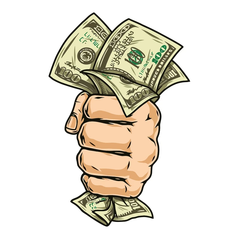 استیکر خودرو پویا مارکت طرح یه مشت دلار کد 2602