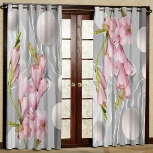 پرده مدل گل آویز مخمل پانچی کد 1206L سایز 140x280 سانتی متر