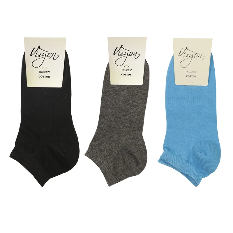 جوراب ساق کوتاه زنانه ویزیون کد VFS302.3Z8 بسته 3 عددی