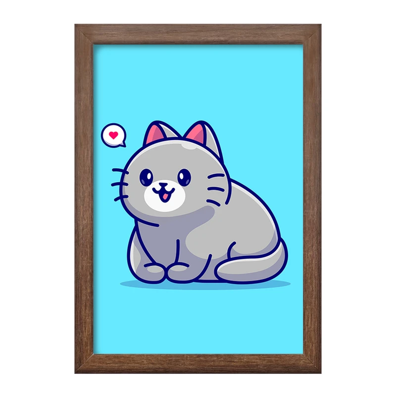 تابلو خندالو طرح حیوانات بامزه گربه کد 25415