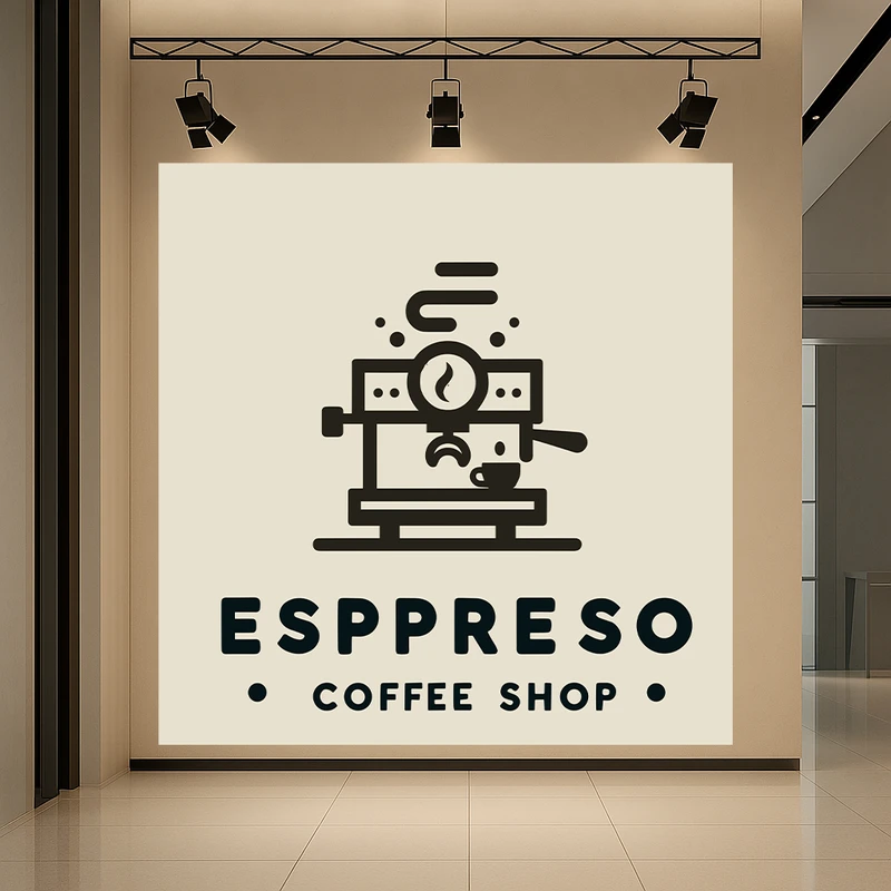 تابلو بوم طرح مخمل کافیشاپ مدل اسپرسو کد AR3059169