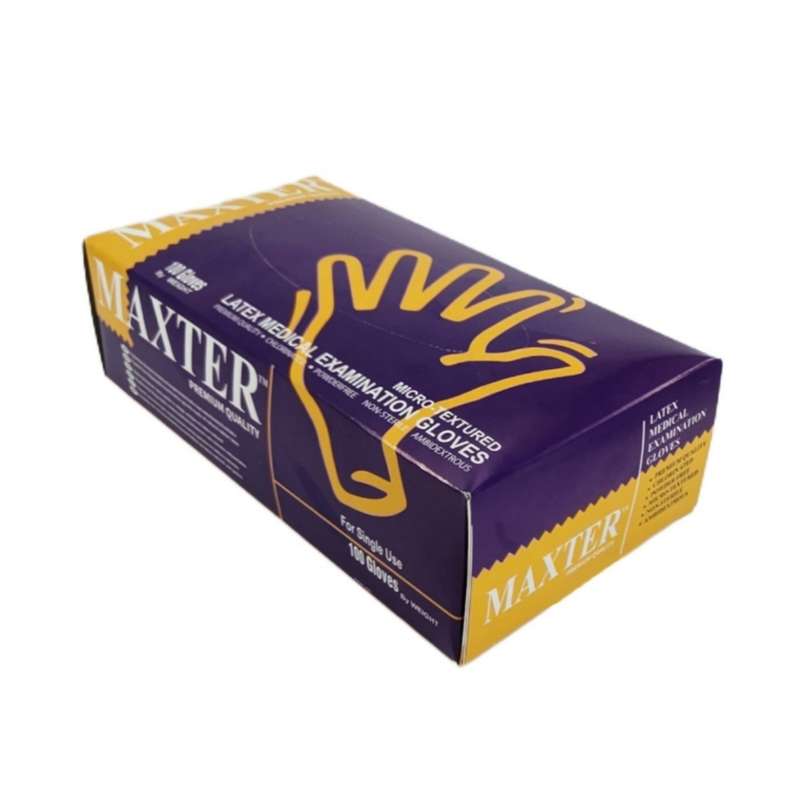 دستکش لاتکس غیر پودری مدل مکستر سایز کوچک (S) بسته 100 عددی دستکش لاتکس غیر پودری مدل مکستر سایز کوچک (S) بسته 100 عددی
