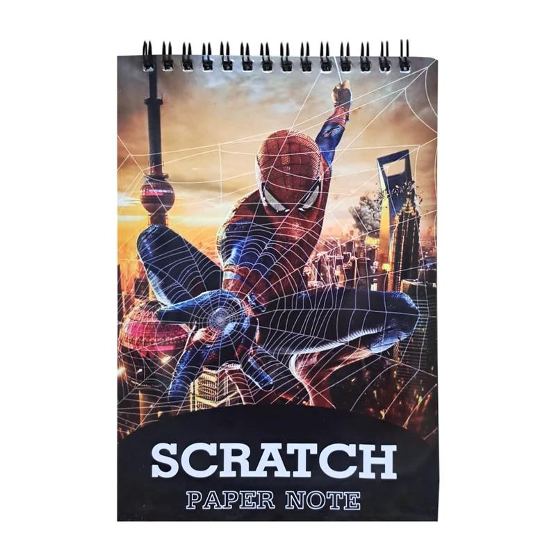 دفتر نقاشی 10 برگ اسکرچ طرح مرد عنکبوتی کد 0175