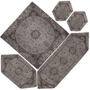 ست 5 تکه رومیزی ترمه مدل شیوا کد K88