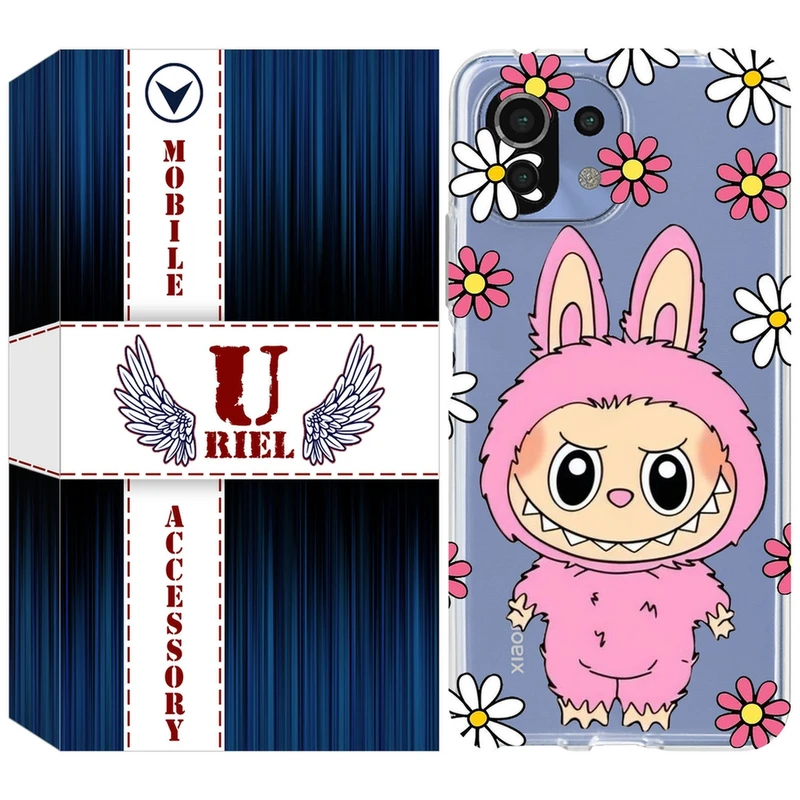 کاور یوریل مدل Clear کد 106 طرح لبوبو Labubu مناسب برای گوشی موبایل شیائومی Mi 11 Lite / 11 Lite 5G NE
