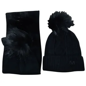 ست کلاه و شال گردن بافتنی بچگانه کد 184