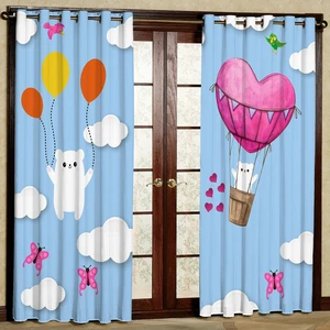 پرده مدل ابر و بالن هازان پانچی کد 1262a سایز 140x200 سانتی متر